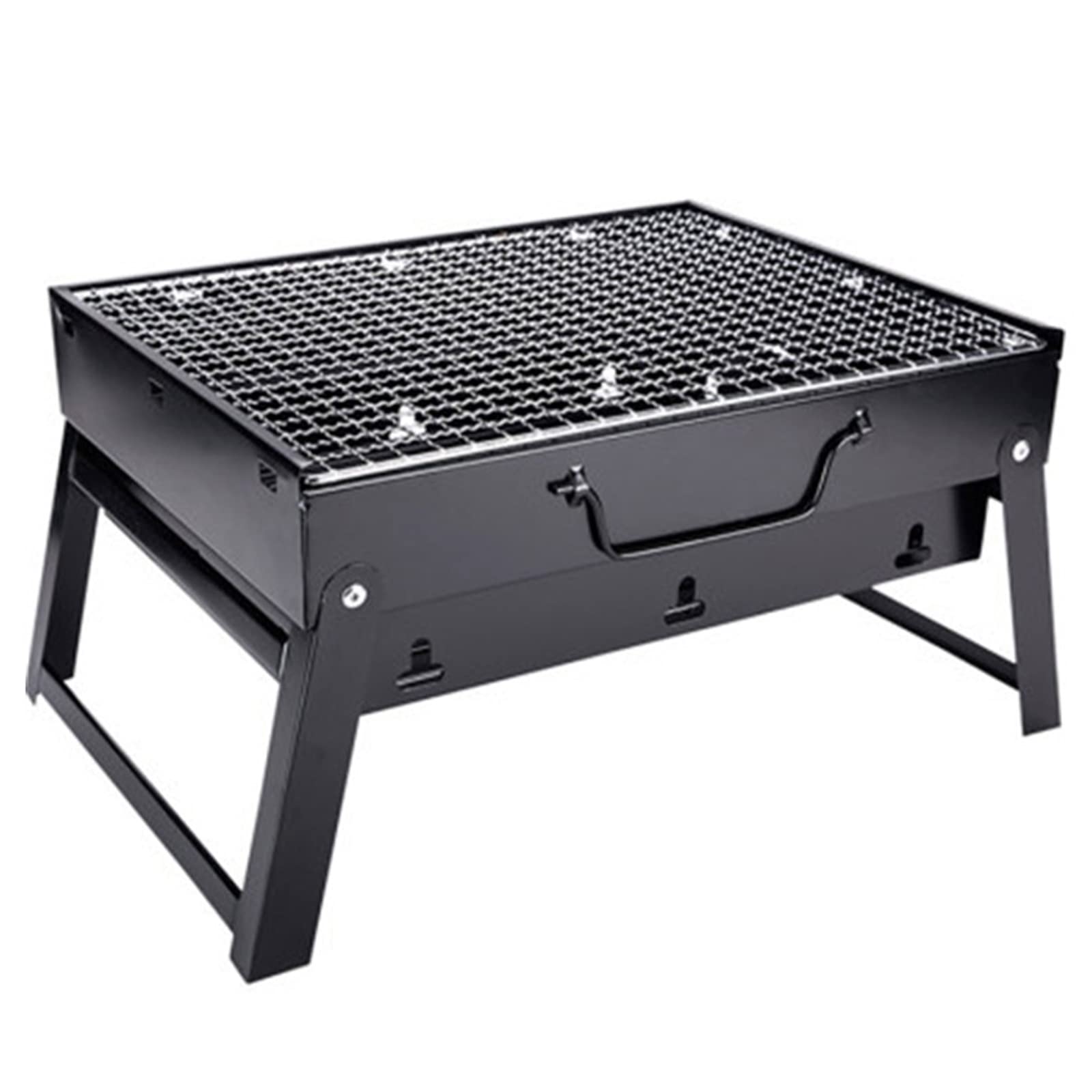 Portable Small Folding Charcoal BBQ Grill - Compact Outdoor & Indoor Barbecue Tool for Camping, Picnics, Backyard, Patio & Tailgating | Perfect for Grilling Burgers, Steaks & Vegetables Anywhere