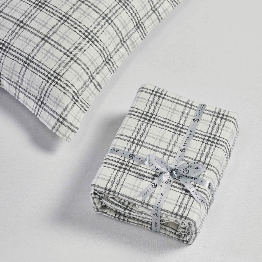 Soft Plaid Flannel Cotton Duvet Cover Set - Classic Farmhouse Style for Cozy Bedroom Decor | Perfect for Winter, Guest Rooms & Rustic Home Styling