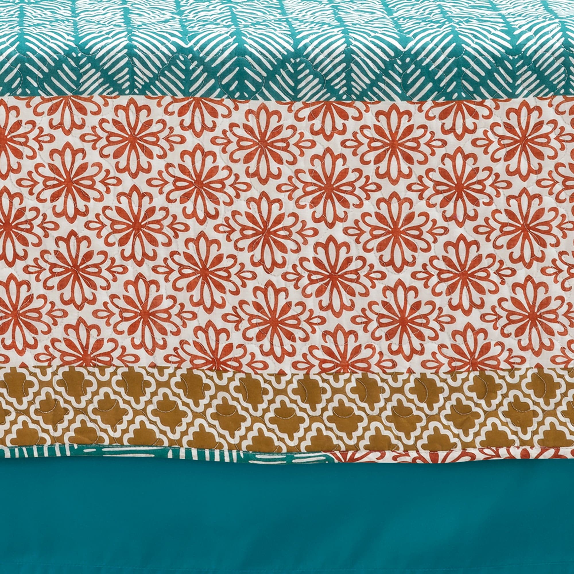 Bohemian Stripe Cotton Daybed Cover 6 Piece Set - Soft & Breathable Bedding for Guest Room, Dorm, or Living Room Nap