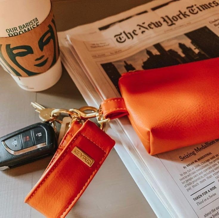 4-Piece Wristlet Keychain Set - Women's Faux Leather Wristlet Bracelet & 3 Stylish Clutch Purses | Fashion Handbags for Everyday Use, Parties & Date Nights