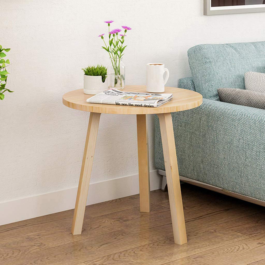 Solid Wood Sofa Table - Nordic Style Round Coffee Table for Living Room, Small Apartment Side Table & Corner Table Decor, Natural Wood Finish - Perfect for Compact Spaces, Coffee Nooks & Cozy Home Decor