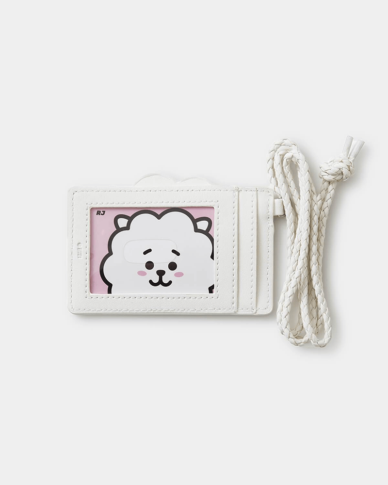 BT21 RJ Strap Card Holder - Cute Cartoon Phone Wallet for BTS Fans - Perfect for Credit Cards, ID & Cash - Ideal for Concerts, Travel & Daily Use