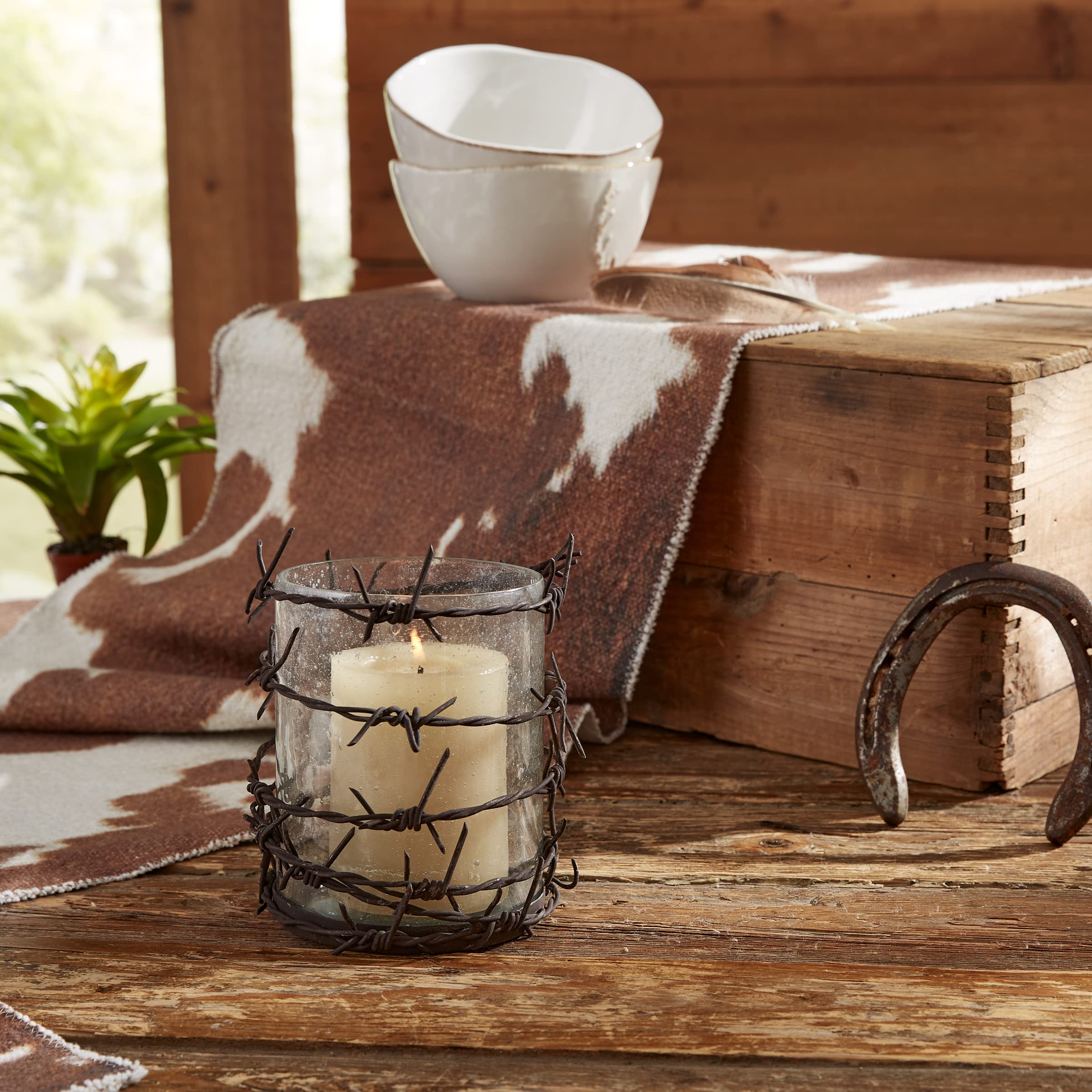 Park Designs Barbed Wire Pillar Holder - Rustic Home Decor for Candles, Vases & Floral Arrangements | Perfect for Weddings, Farmhouse & Western Themed Events