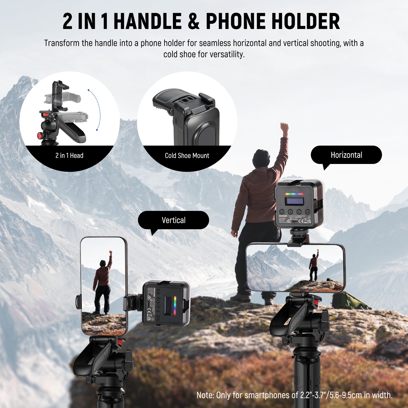 NEEWER TP36 Flexible Mini Tripod Stand with Wireless Remote - Portable Phone & Camera Tripod for Vlogging, Photography, Travel, and Live Streaming