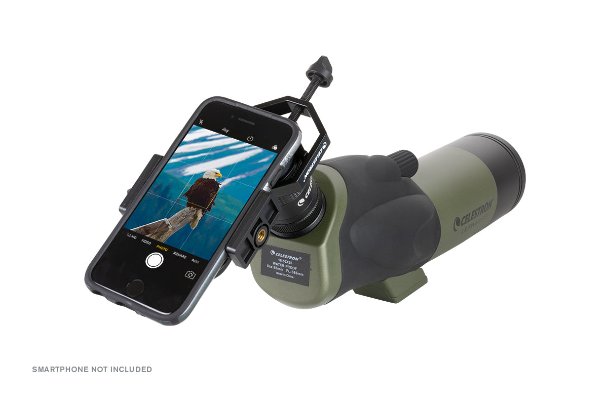 Ultima 18 55-65mm Angled Zoom Spotting Scope with Smartphone Adapter - HD Bird Watching, Hunting & Target Shooting Optics for Outdoor Enthusiasts