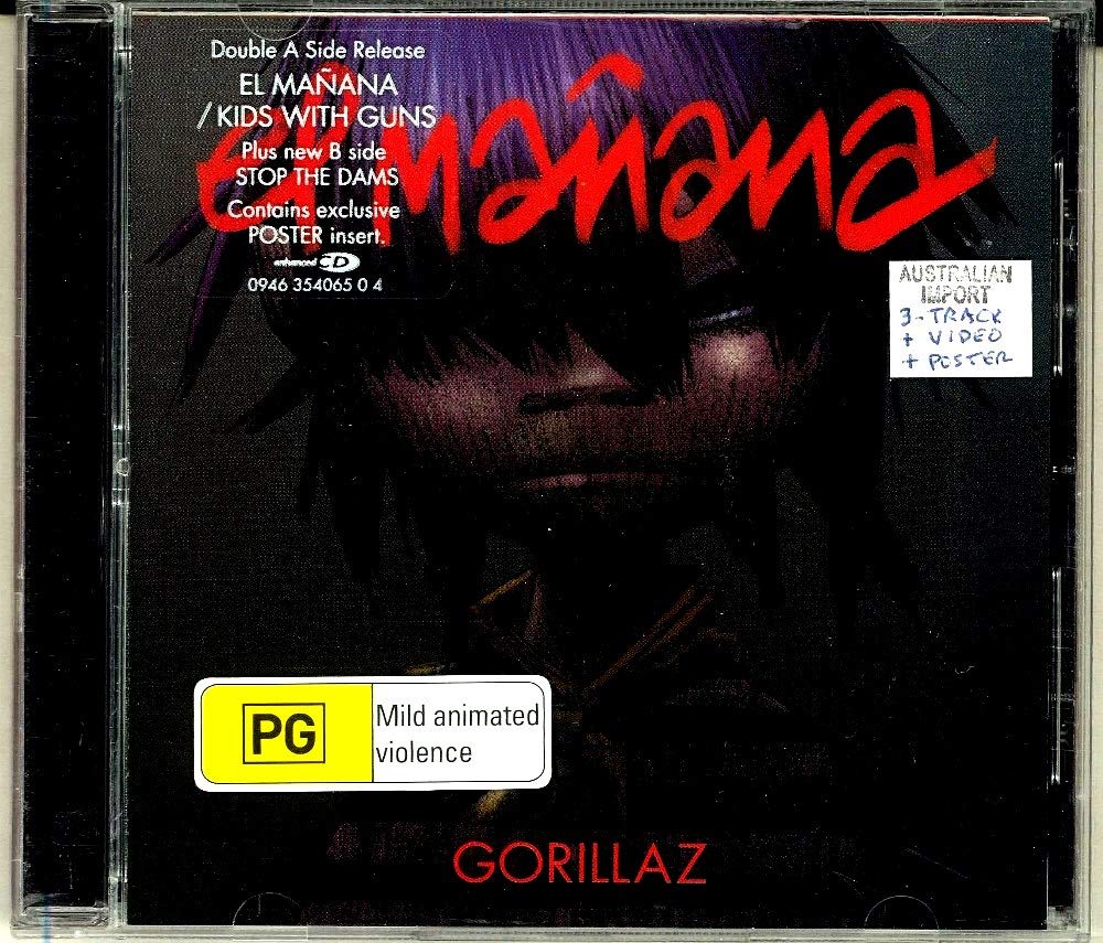 El Manana/Kids With Guns - Gorillaz Official Merchandise T-Shirt | Vintage Band Tee for Men & Women | Perfect for Concerts, Music Festivals & Casual Wear