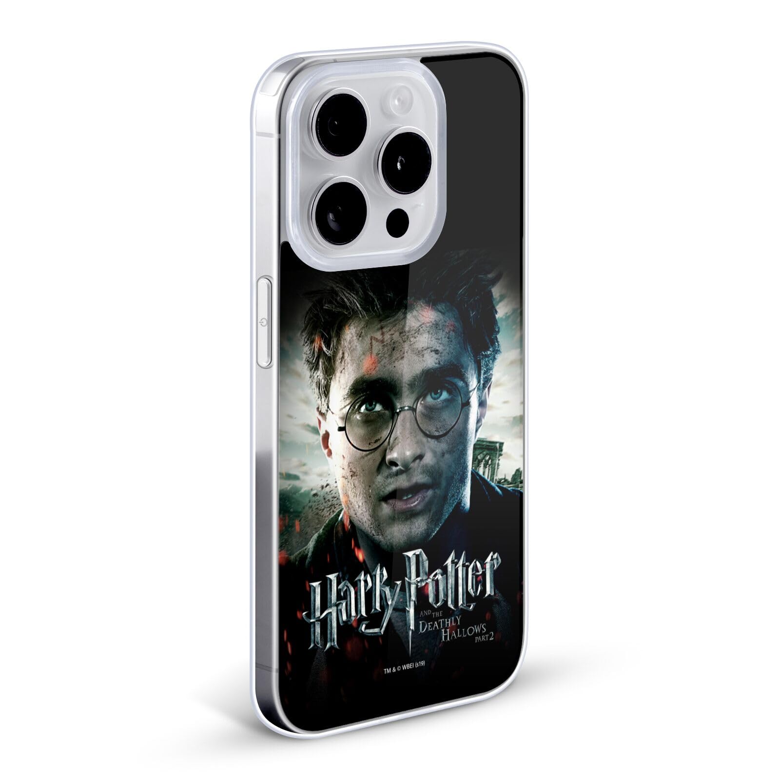 Official Harry Potter Deathly Hallows VIII Soft Gel Case for iPhone X/Xs - Licensed Portrait Design by Head Case - Perfect for Fans, Cosplay & Themed Events
