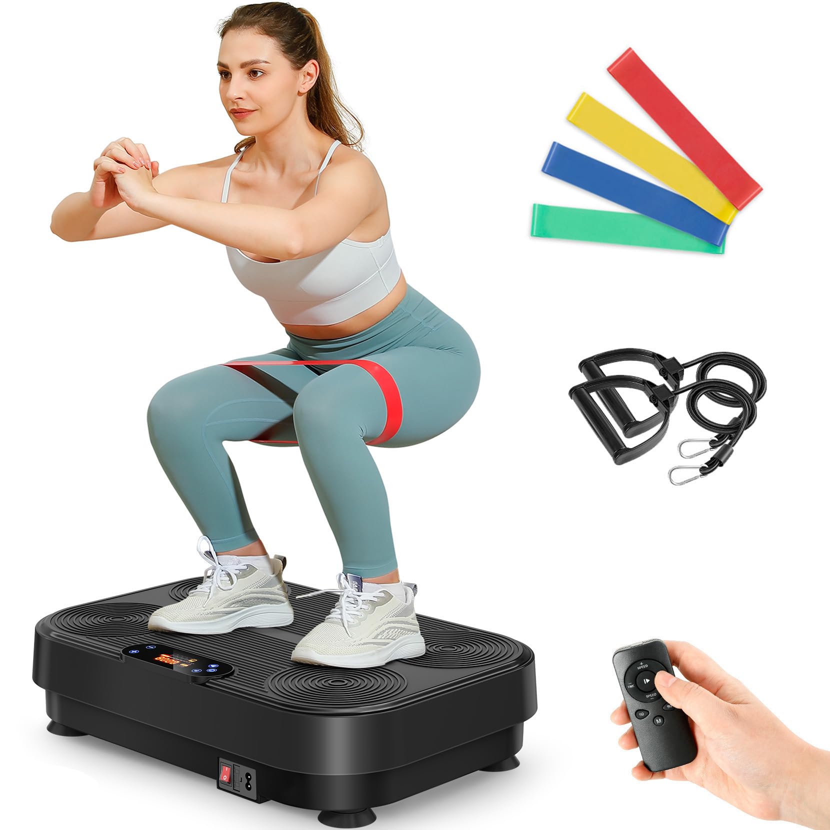 Dripex Vibration Plate Exercise Machine for Weight Loss & Lymphatic Drainage - Whole Body Workout Vibration Platform for Women & Men - Home Gym Equipment for Fat Burning, Toning & Relaxation - Perfect for Home Fitness, Physical Therapy & Post-Workout Recovery