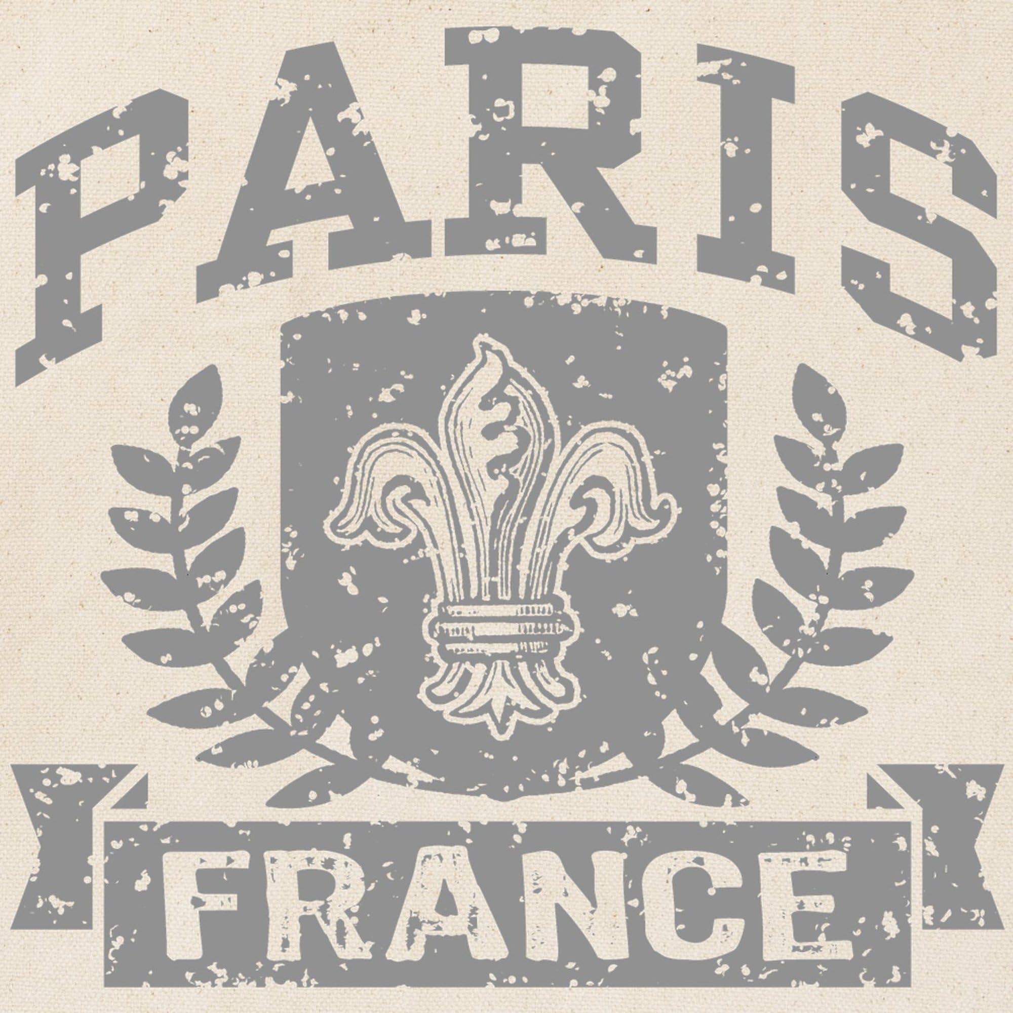 Paris France Tote Bag - Natural Canvas Reusable Shopping Bag for Groceries, Beach & Travel | Eco-Friendly Cotton Carryall