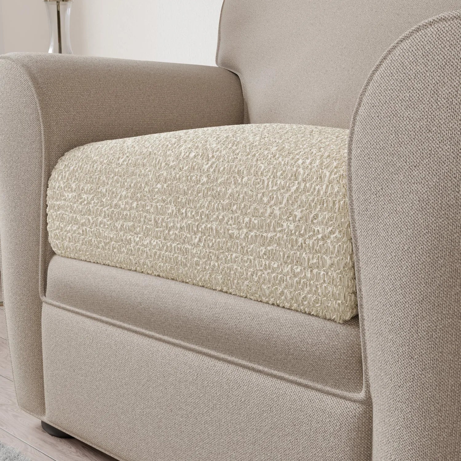 Premium Seat Cushion Cover - Mille Righe Collection | Comfortable & Stylish Home Decor for Sofa, Chair, Office & Car | Washable & Durable Fabric