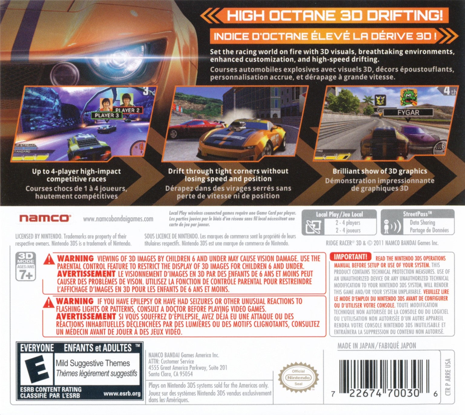 Used Ridge Racer 3DS Video Game - Authentic Nintendo 3DS Racing Game for Collectors & Gamers - Perfect for Retro Gaming & Handheld Console Enthusiasts