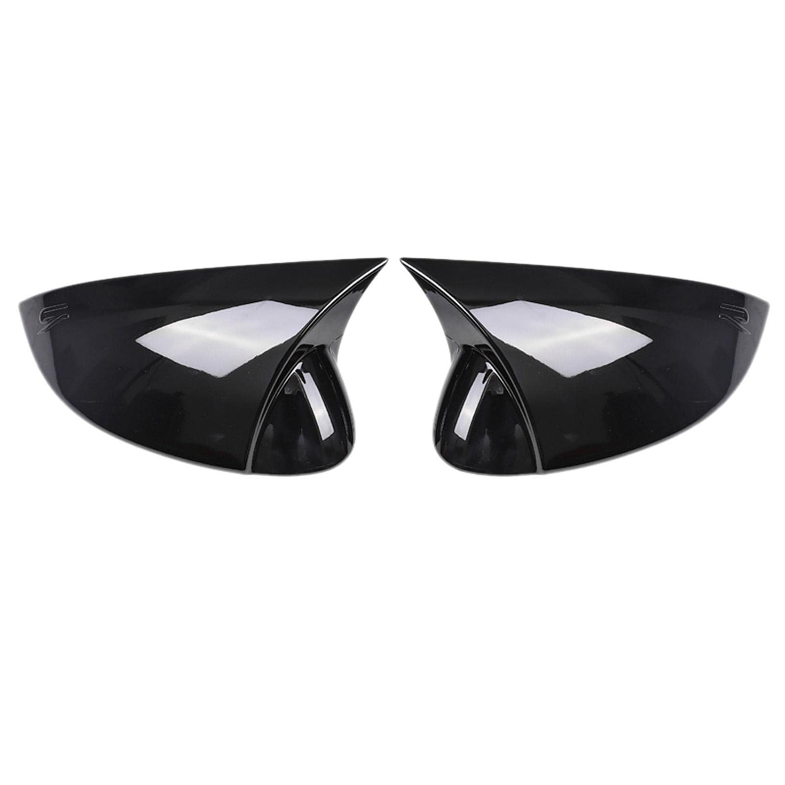 Black Car Side Mirror Cover for VW Golf 8 MK8 GTE GTD R-Line (2020-2021) with Lane Assist - Replacement Rearview Mirror Cap - Perfect for Protection & Style Upgrade