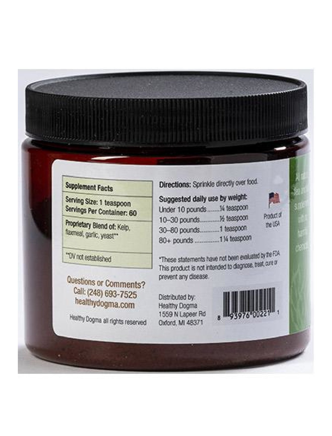 Healthy Dogma Flea & Tick Control Supplement for Dogs - 8oz | Natural Flea Prevention & Treatment | Supports Skin & Coat Health | Ideal for Outdoor & Active Dogs