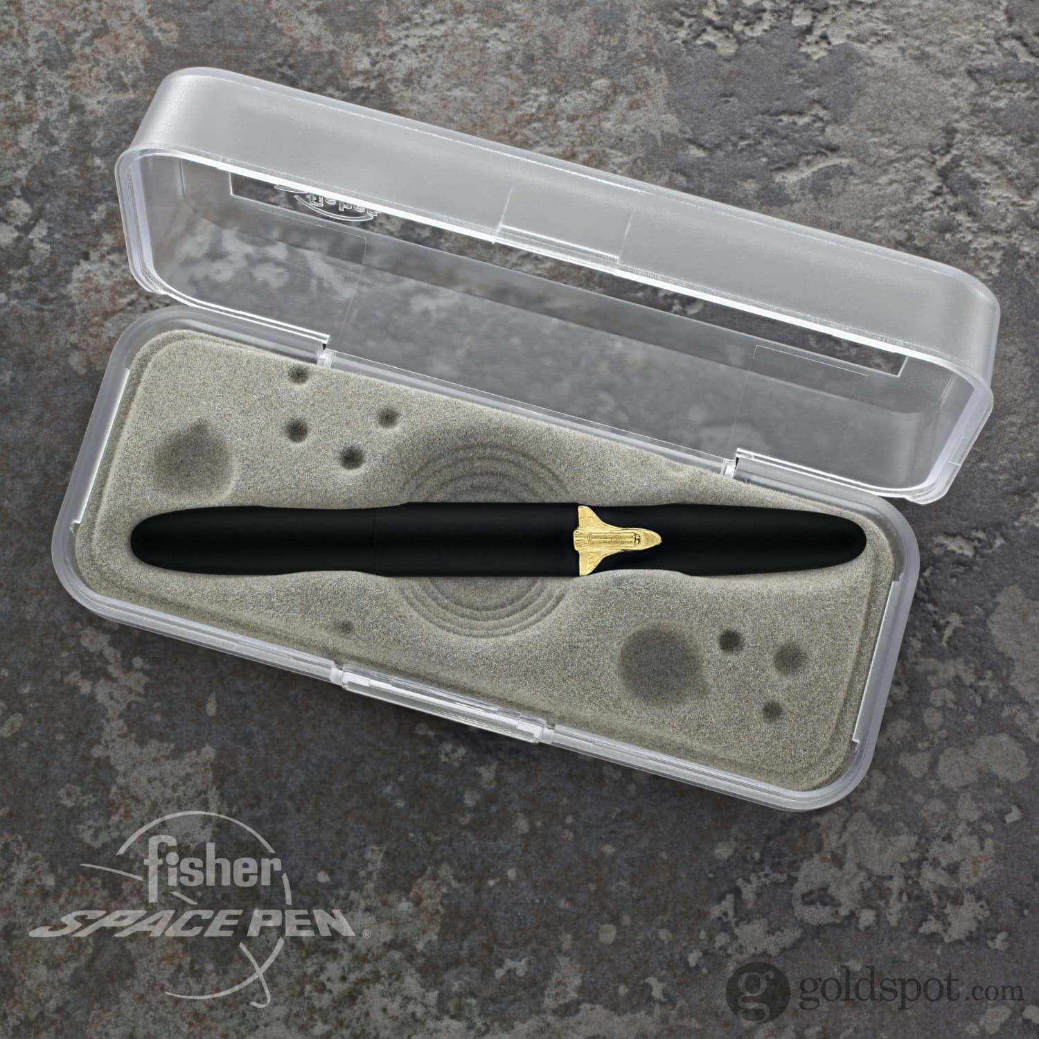 Fisher Space Pen Bullet Ballpoint Pen - Matte Black with Shuttle Emblem - Compact & Refillable for Everyday Carry, Travel, Outdoor Adventures & Zero Gravity Writing