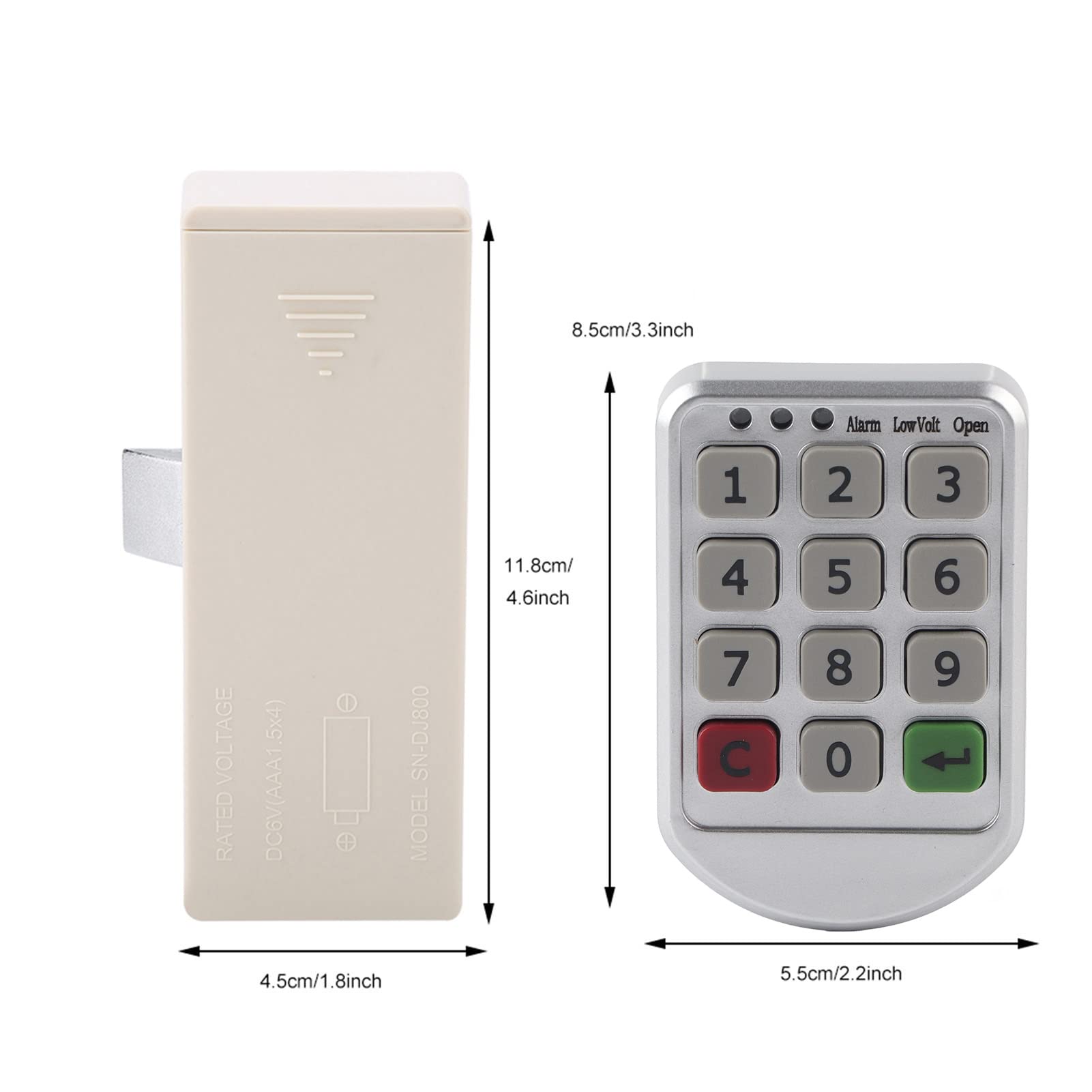 Electronic Cabinet Lock Kit - Digital Keypad Security Lock with Number Password for Closet, Cabinet & Pet Door | Home, Office & Storage Safety Solution