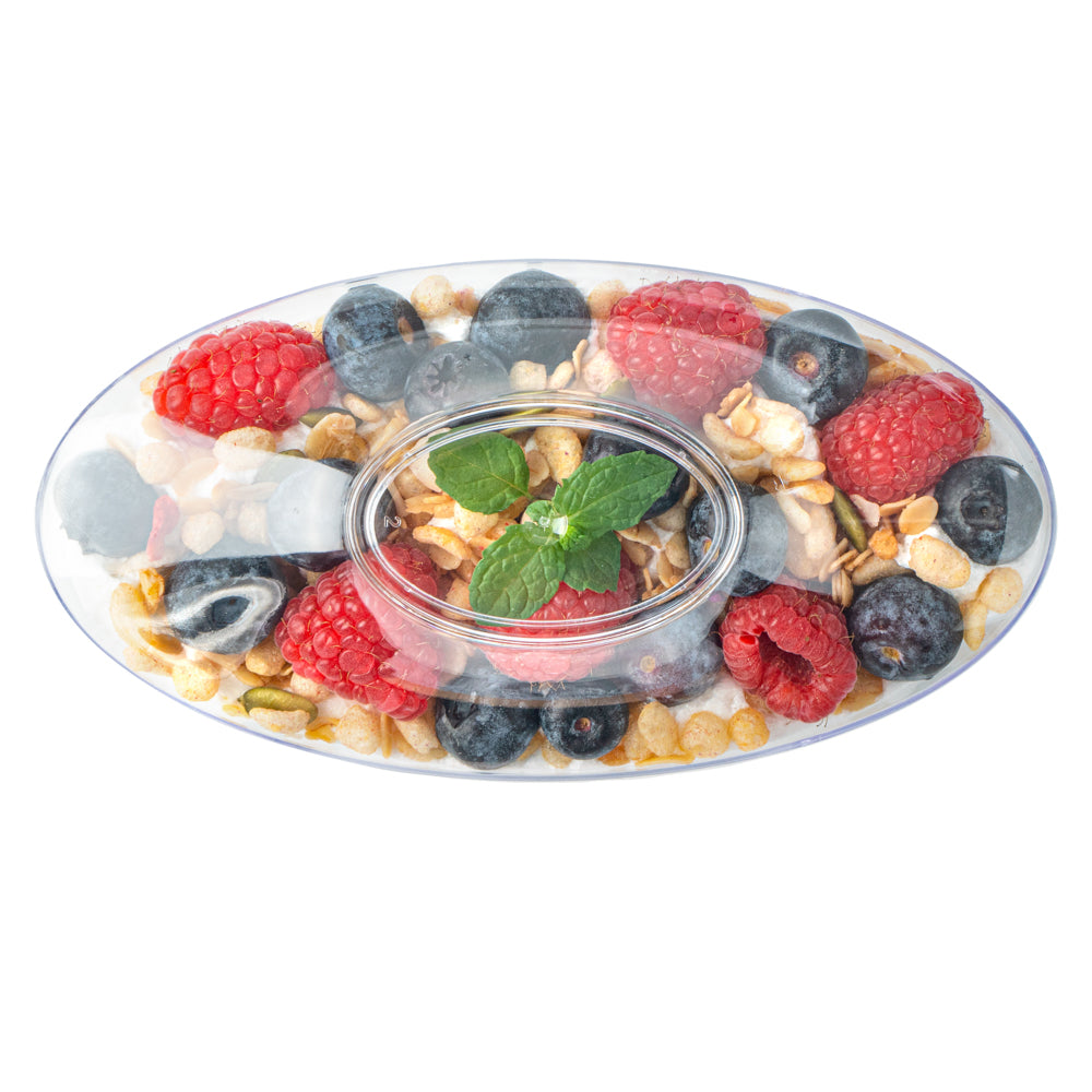 6 oz Clear Plastic Deli Containers with Lids - 100 Pack, Stackable Food Storage Containers (5.5