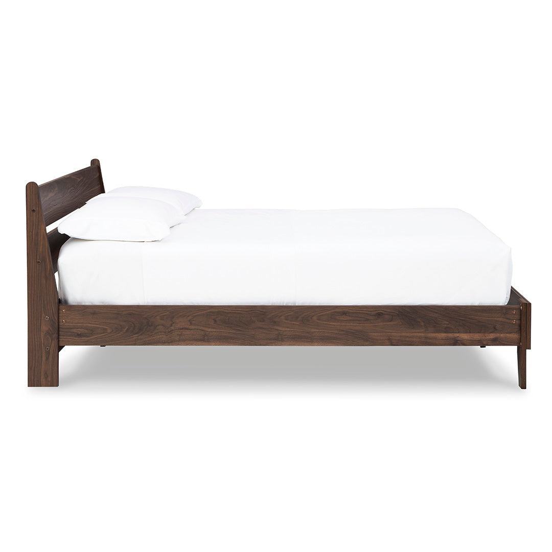 Calverson Queen Size Bed Frame - Modern Upholstered Platform Bed with Wooden Slats - Perfect for Master Bedroom, Guest Room & Apartment