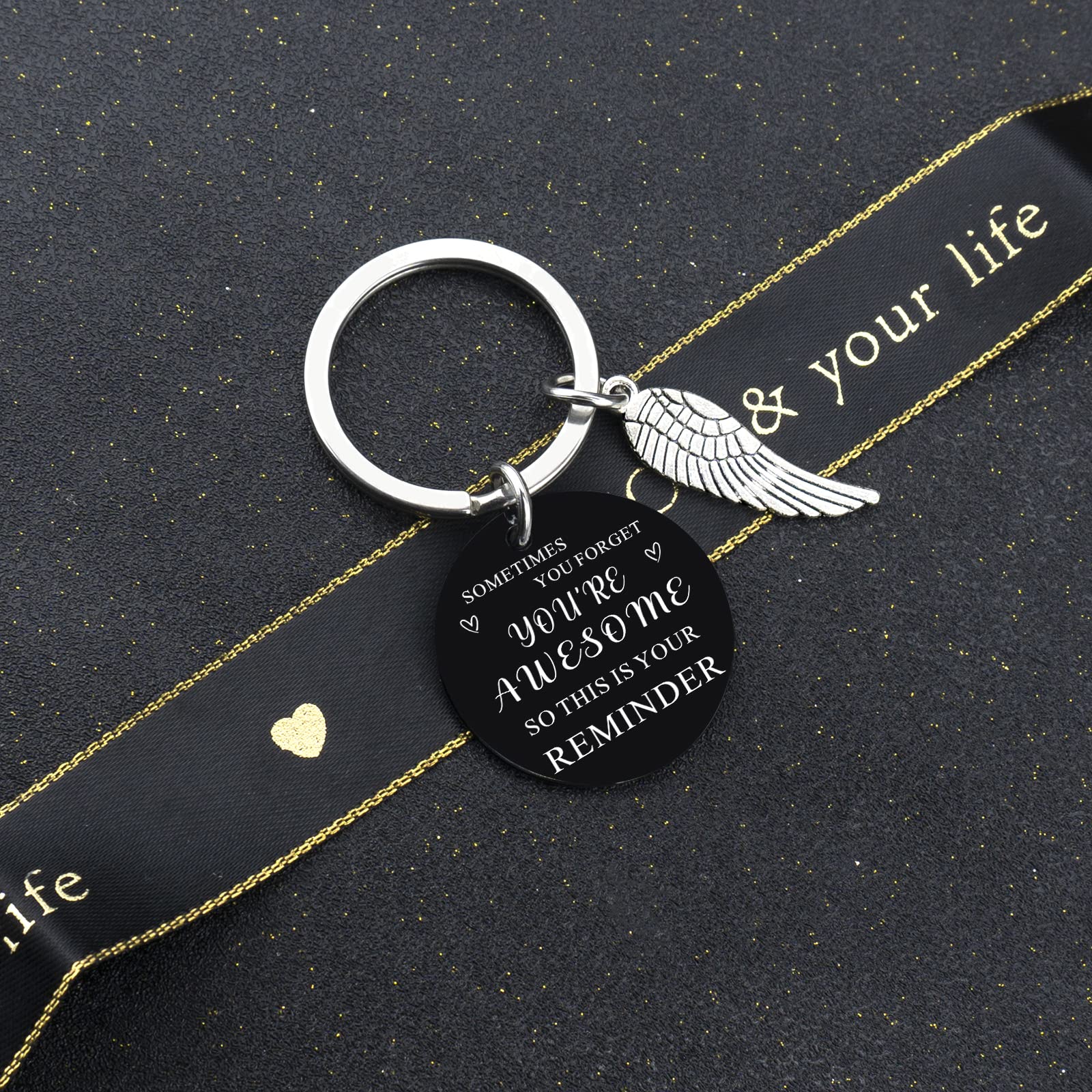 Inspirational Keychain Gifts for Kids, Teens, Men & Women - Perfect Stocking Stuffer for Christmas, Birthday, Friendship Day - Motivational Gift for BFF, Him, Her, Friends & Family - Ideal for Everyday Carry, Backpack Decor & Special Occasions