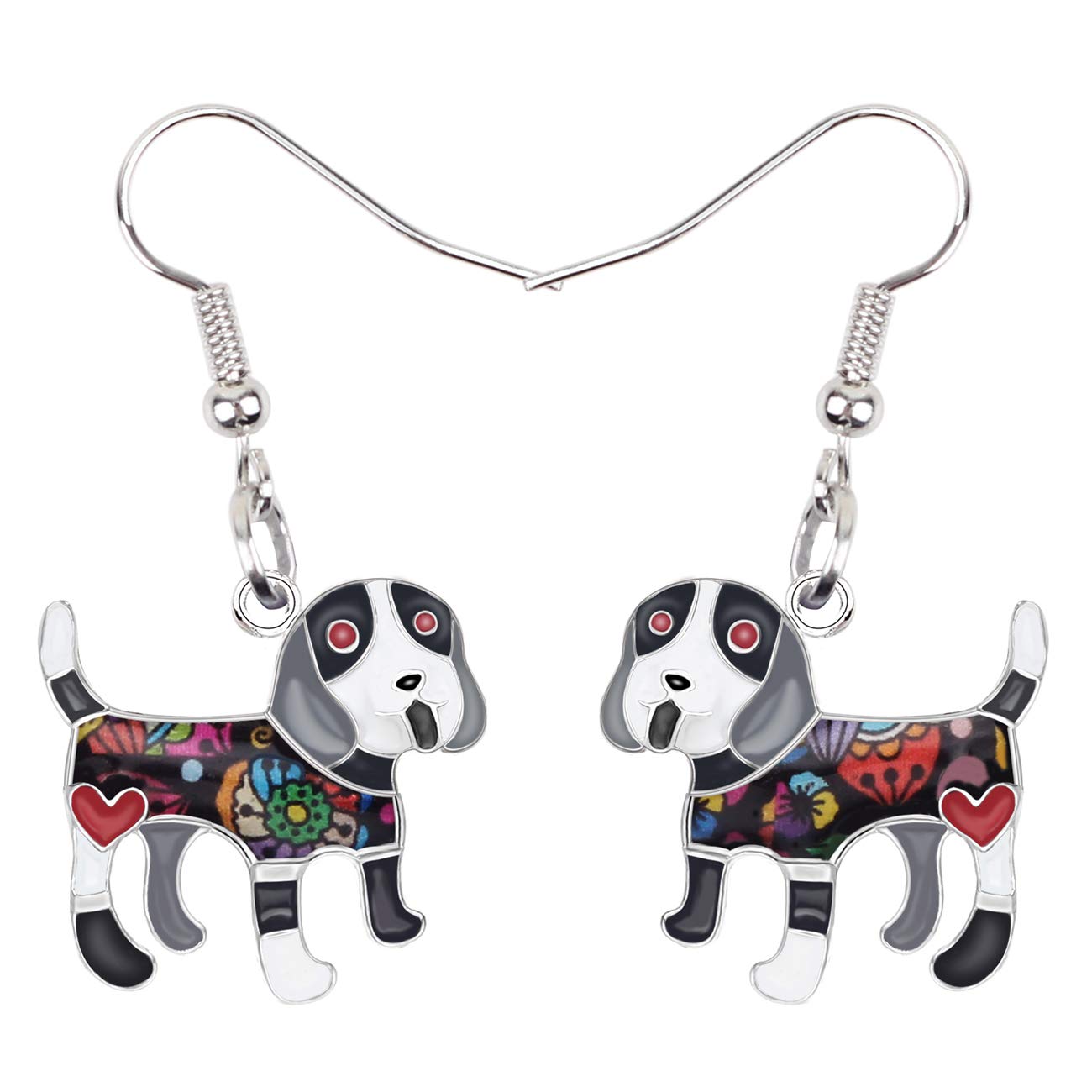 Colorful Beagle Dog Earrings for Women - Fun Pet Jewelry for Daily Wear