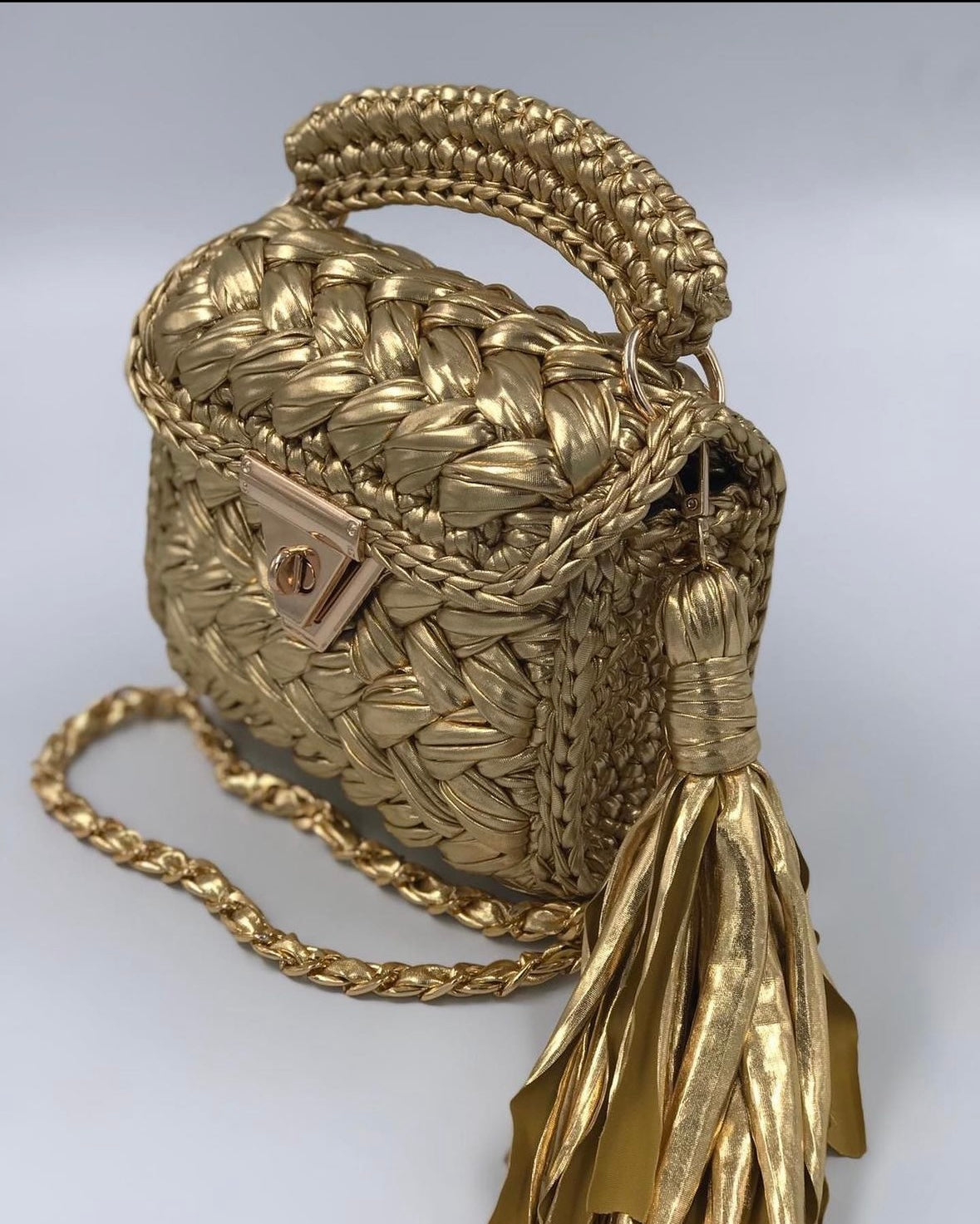 Luxury Nica Gold Metallic Handbag for Women - Elegant Evening Clutch for Parties, Weddings & Special Occasions