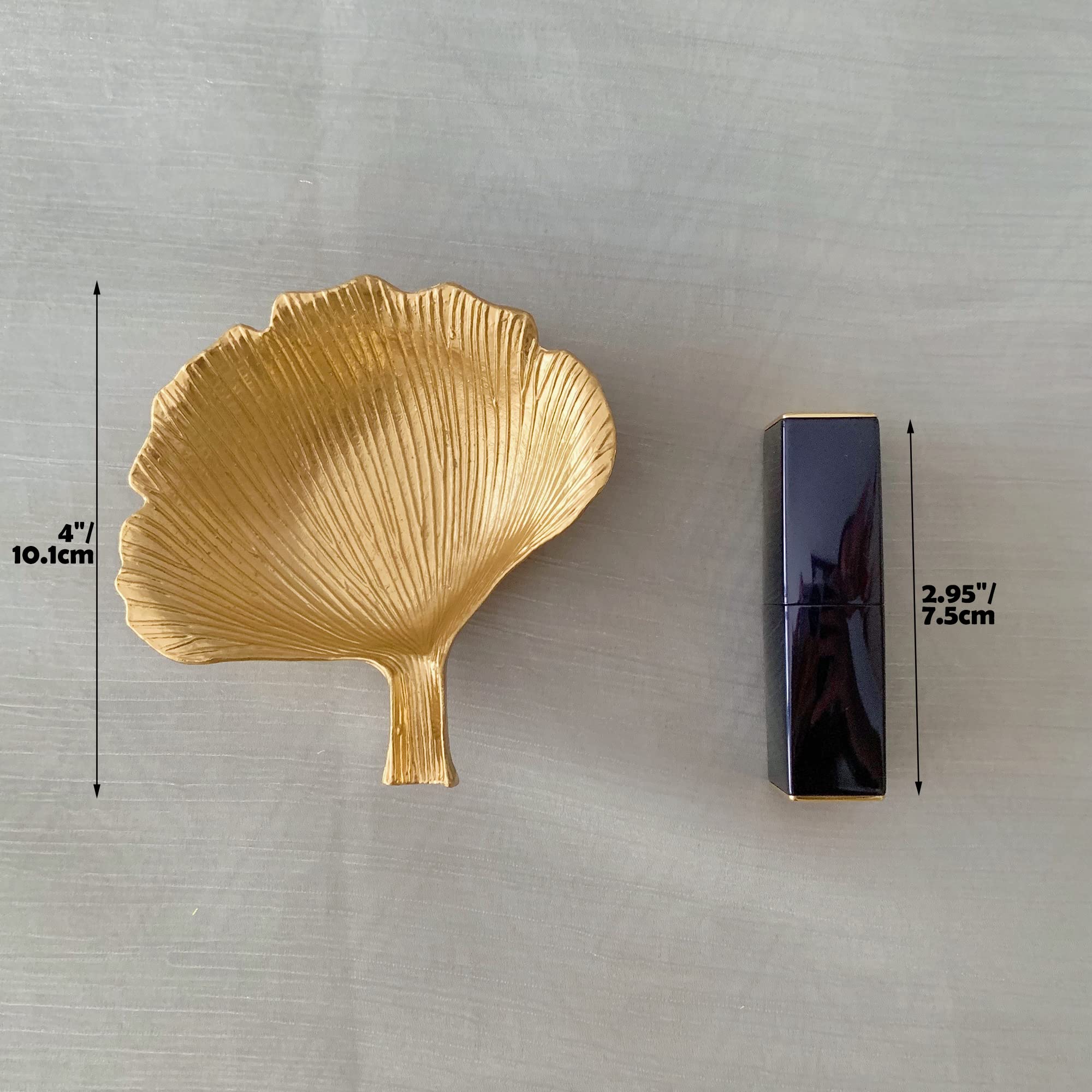 Leaf-Shaped Metal Jewelry Dish - Elegant Ring Holder & Jewelry Organizer for Dresser, Vanity Tray - Perfect Christmas, Birthday, Wedding Gift for Women - Ideal for Home Decor, Jewelry Storage & Gift Giving