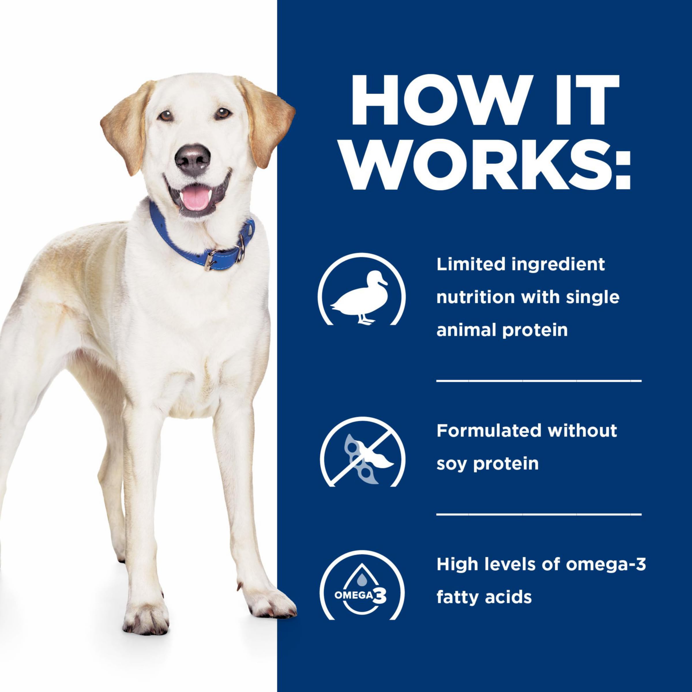 Hill's Prescription Diet d/d Skin & Food Sensitivities Potato & Duck Formula Dry Dog Food - Vet Recommended for Allergies & Sensitive Skin - 8 lb Bag - Perfect for Dogs with Dermatitis & Digestive Issues