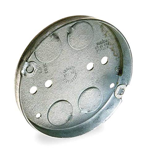 Round Ceiling Electrical Box - Heavy Duty Metal Junction Box for Ceiling Light Fixtures - Ideal for Home, Office, and Commercial Lighting Installations