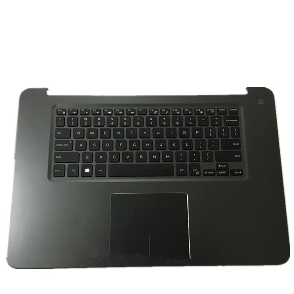 Original Laptop Upper Case Cover C Shell with Keyboard & Touchpad for Dell Inspiron 7547 - Black US English Layout - Replacement Part for Laptop Repair & DIY Upgrades