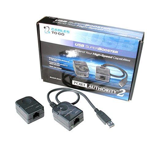 C2G USB 1.1 Extender with 150ft Cat5 Cable - SuperBooster USB Extension for Long Distance Data Transfer (Black) | Ideal for Home Office, Server Rooms & Remote Device Connectivity | Cables to Go 39993