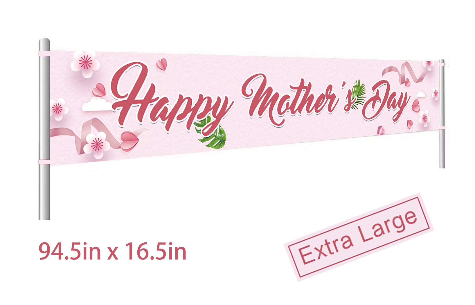 Happy Mother's Day Banner - Premium Party Decoration Supplies for Mother's Day Celebrations - Perfect for Home, Office & Event Decor
