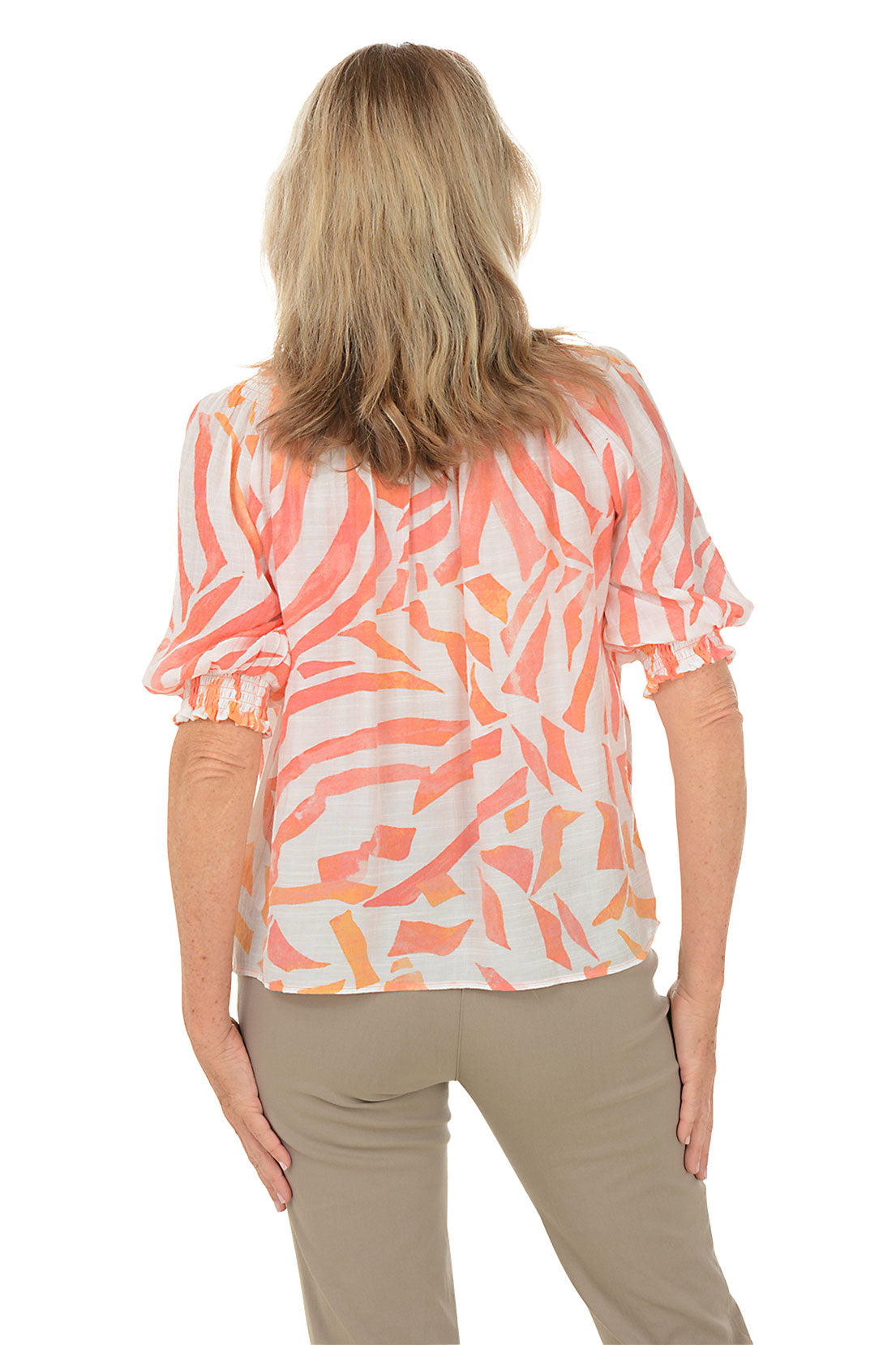 Firelight Smocked Cuff Blouse - Elegant Women's Ruffle Sleeve Top for Work & Date Night | Office Wear & Romantic Outfit
