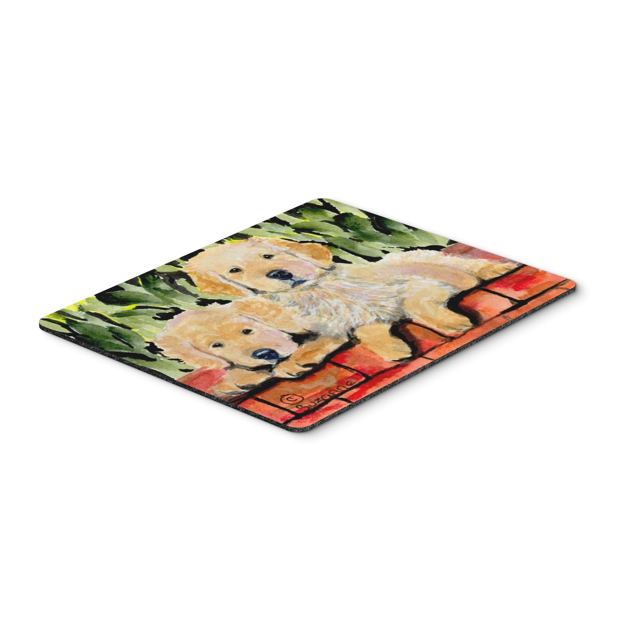 Golden Retriever Mouse Pad & Trivet - Washable Large Desk Mat for Office, Gaming, Computer & Laptop - Perfect for Home Office Setup & Kitchen Use
