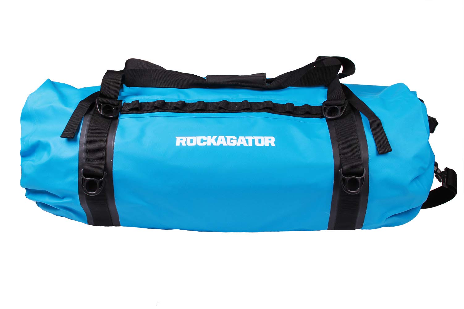 **Rockagator Mammoth Series 90L Waterproof Duffle Bag - Light Blue Roll-Top Dry Bag for Travel, Camping, Hiking & Water Sports | All-Weather Durable Gear for Beach, Kayaking & Outdoor Adventures**