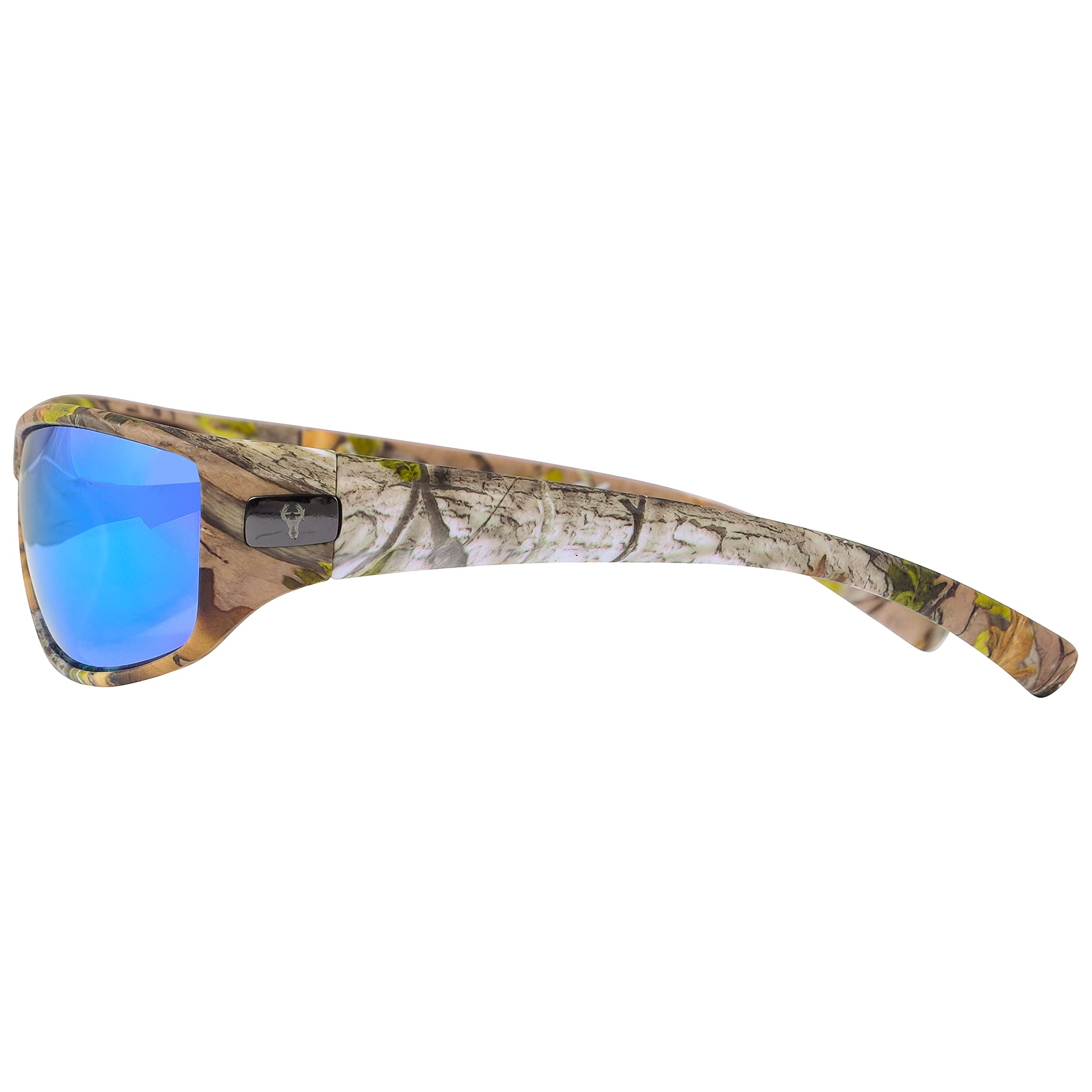 Men's Hornz Brown Forest Camouflage Polarized Sunglasses - WhiteTail Series with Free Microfiber Pouch | Outdoor Hunting, Fishing & Hiking Accessories