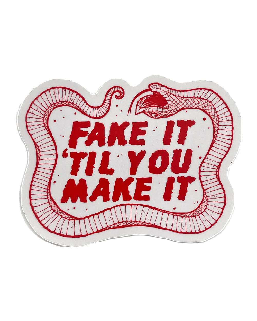 Fake It Snake Sticker - Waterproof Vinyl Decal for Laptops, Phones, Cars - Fun Prank Decoration for Home, Office & Gifts