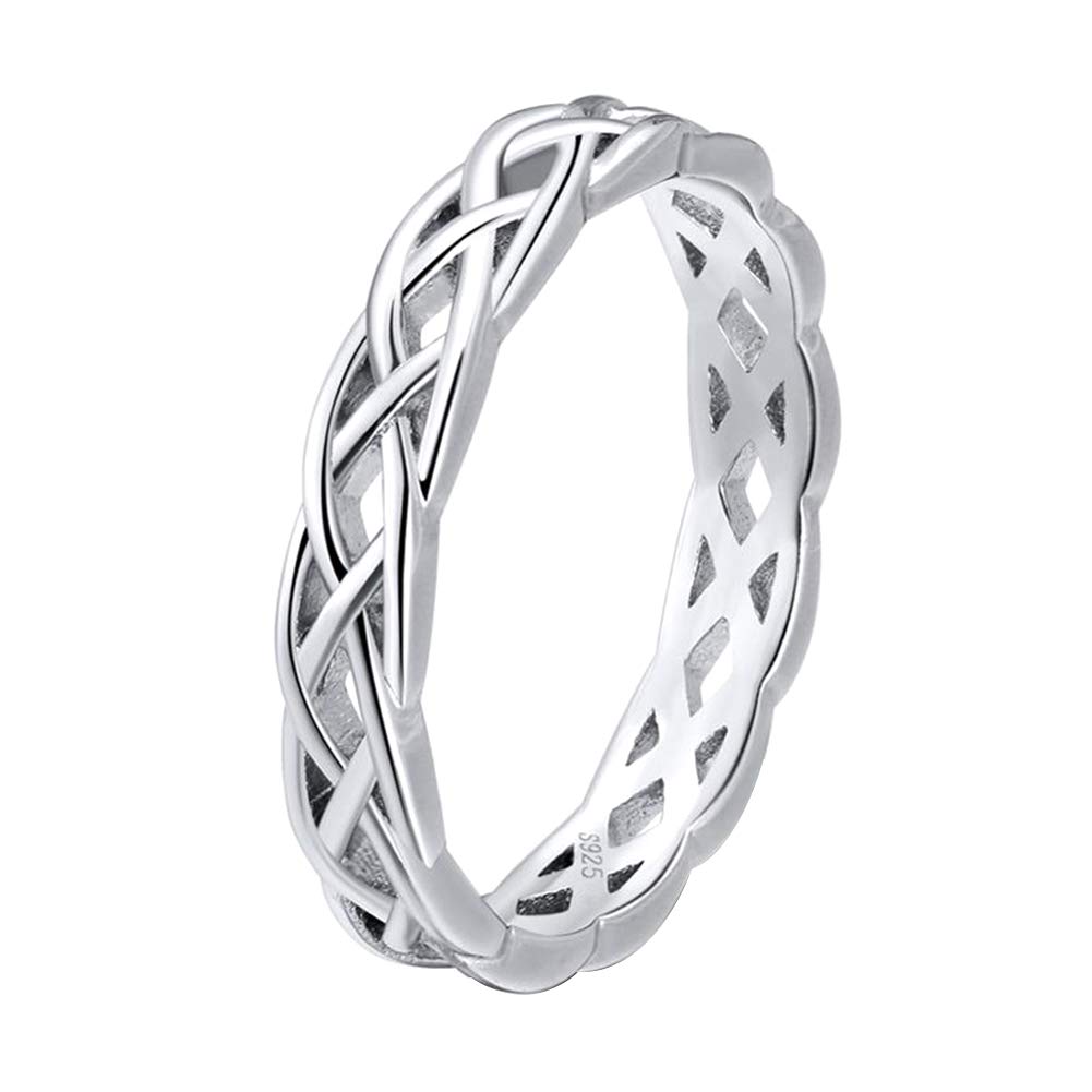 Angel3292 Minimalist Twisted Hollow Band Ring - Elegant Women's Jewelry for Christmas, Valentine's Day, Wedding & Proposal Gifts - Perfect for Romantic Occasions, Anniversaries and Special Celebrations