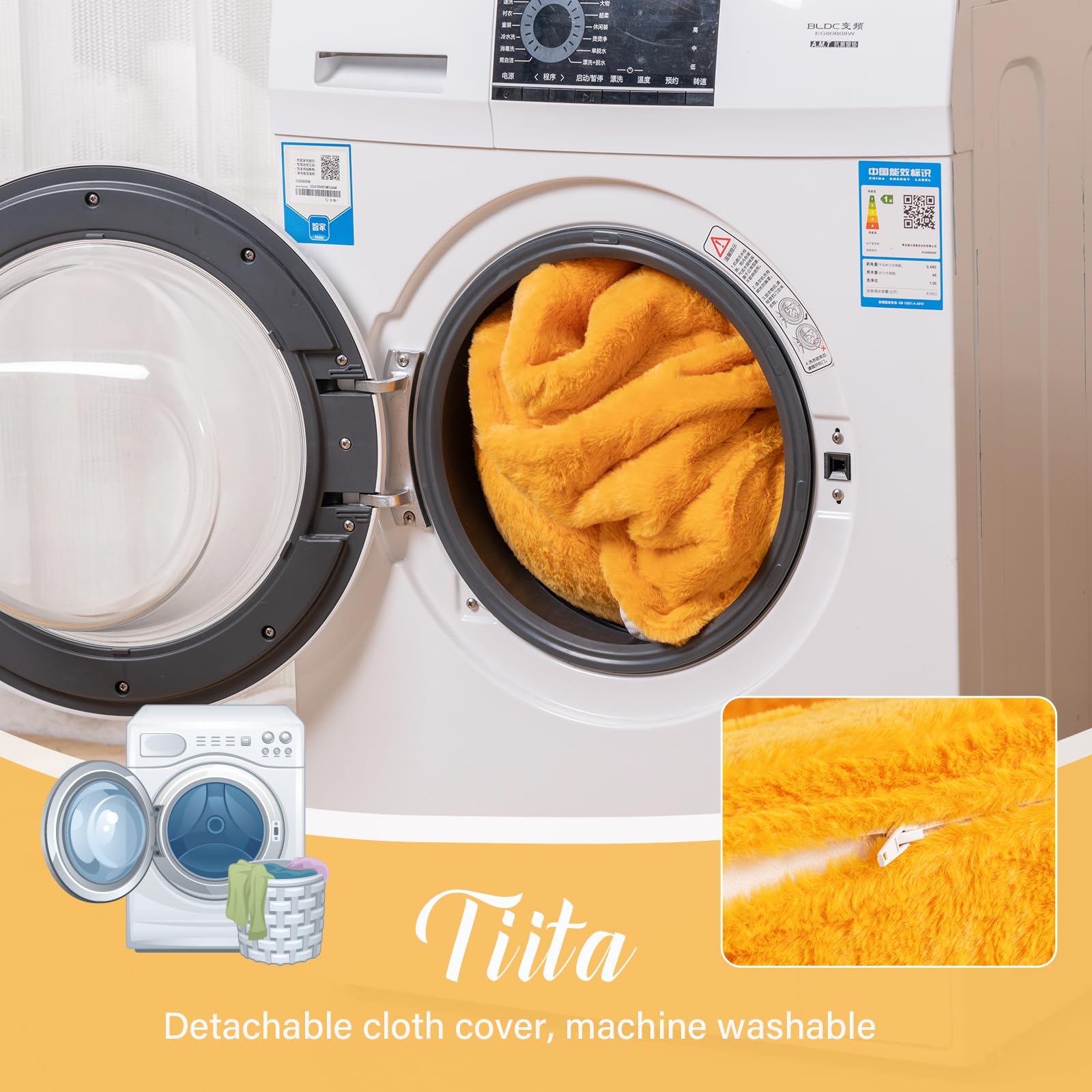 Tiita 3-in-1 Convertible Kids Sofa Bed - Plush Toddler Chair & Travel Bed with Washable Cover & Carrying Handle - Perfect for Nursery, Playroom & Travel - Gift for Boys & Girls