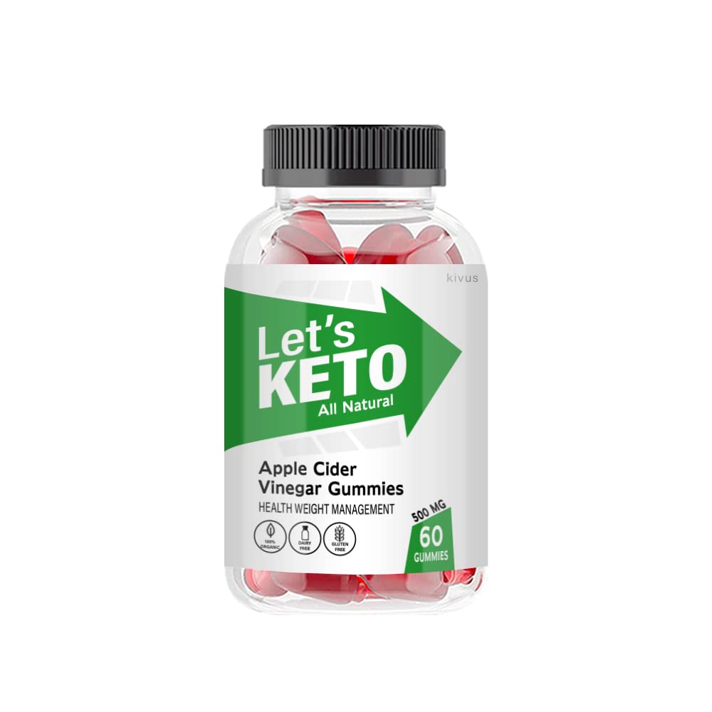 Kivus Let’s Keto Gummies with Apple Cider Vinegar (ACV) - 60 Count, Sugar-Free Ketogenic Diet Supplement for Weight Loss & Energy Boost - Perfect for Low-Carb Lifestyle & On-the-Go Snacking