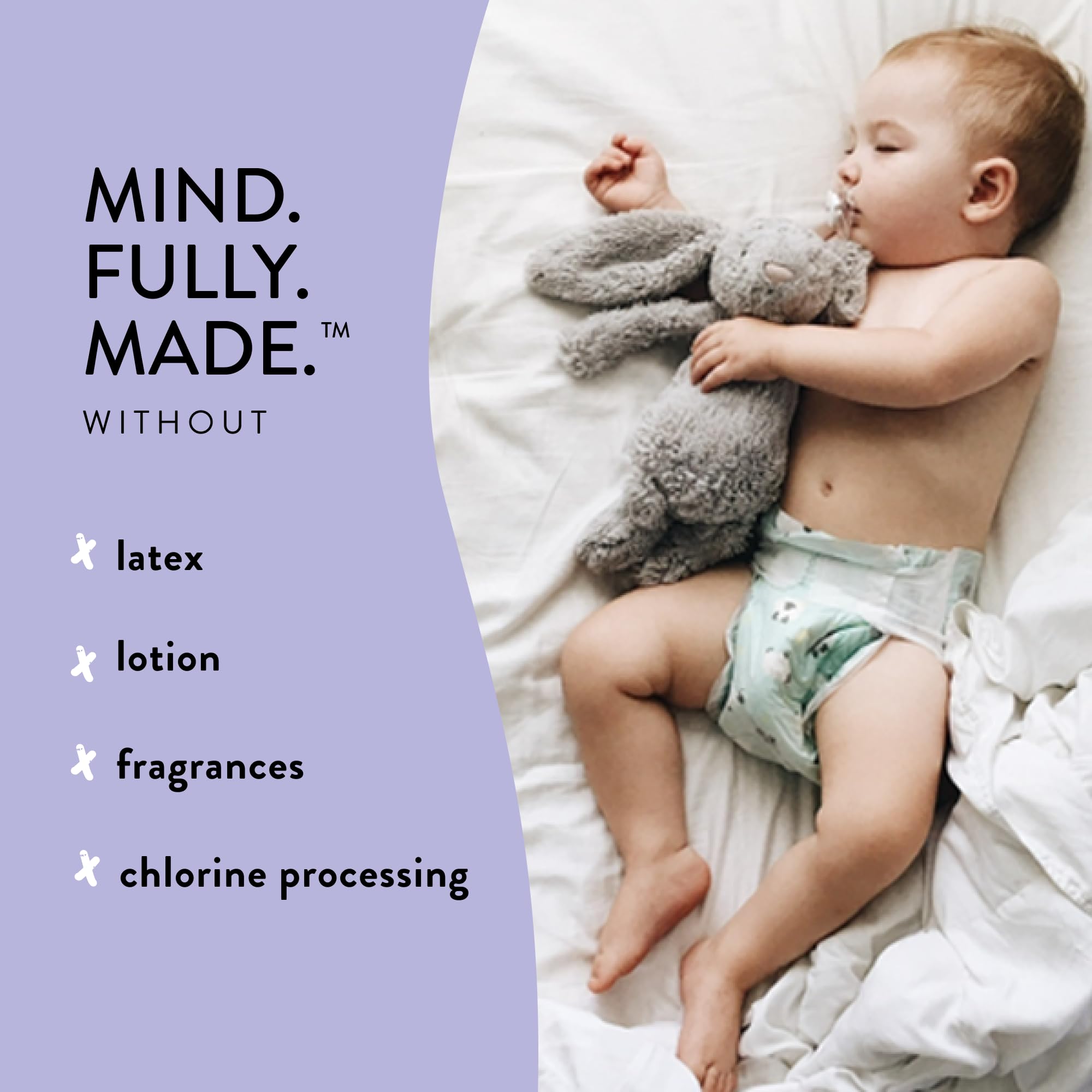 The Honest Company Clean Conscious Overnight Diapers - Plant-Based, Sustainable, Hypoallergenic | Sleepy Sheep Design | Size 4 (22-37 lbs), 54 Count Club Box | Gentle for Baby's Skin, Perfect for Nighttime Use and Long Sleep Sessions