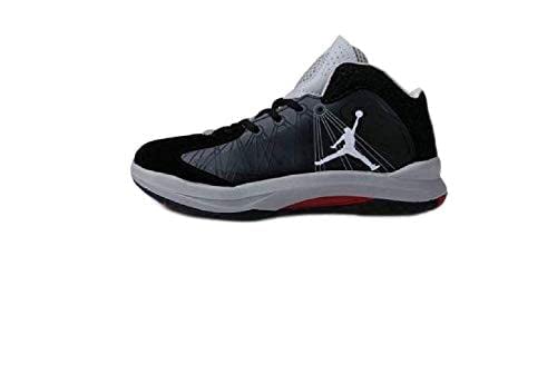 Nike Men's Jordan Aero Flight Basketball Shoes - Size 10.5 - Black/White-Granite/Varsity Red - High-Performance Basketball Sneakers for Court Play & Streetwear Fashion