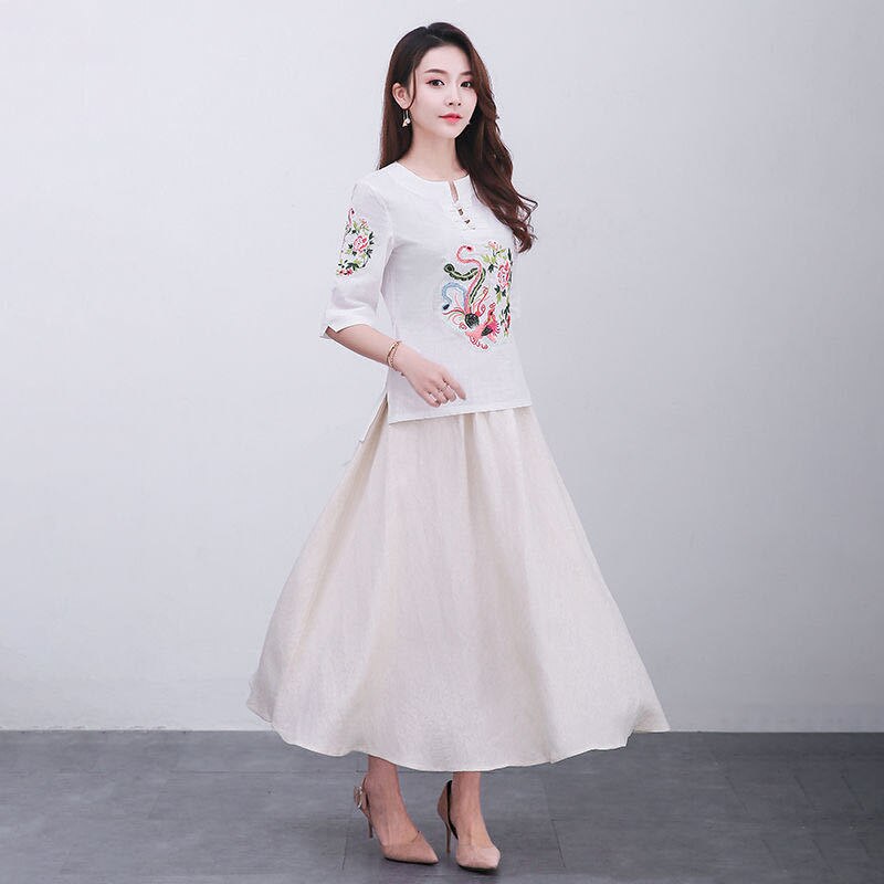 Elegant Chinese Cheongsam Tops for Women - Traditional Qipao Blouse with Floral Embroidery | Perfect for Parties, Weddings & Cultural Events