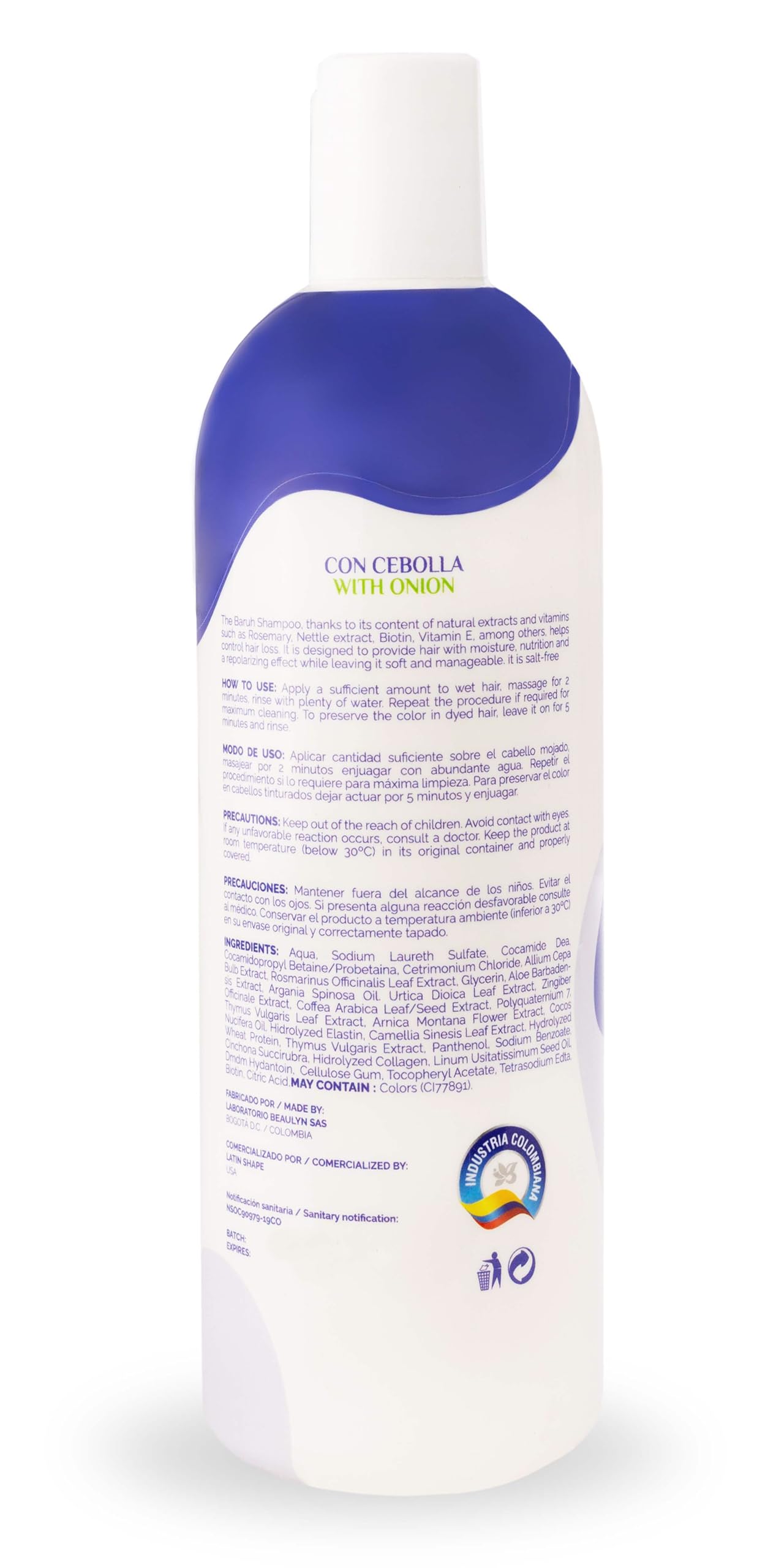 Organic Red Onion & Rosemary Hair Growth Shampoo with Thyme, Ginger & Hydrolyzed Collagen - Natural Treatment for Thicker, Healthier Hair (500ml, 16.9 Fl Oz) - Perfect for Daily Hair Care & Scalp Nourishment
