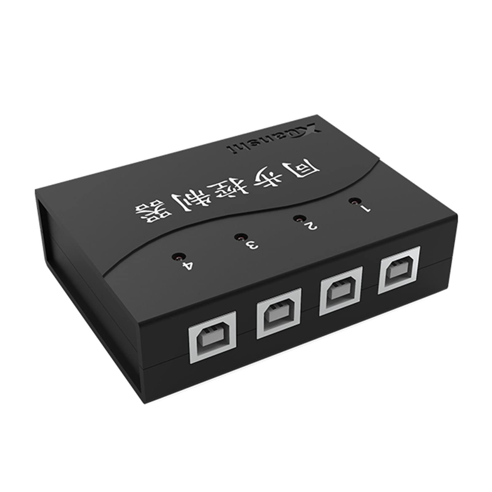 4/8/16 Port USB KVM Switch - Keyboard Mouse Synchronizer & USB Sharing Controller for Multi-Computer Control | USB 2.0 High-Speed 12Mbps | Windows/Linux Compatible | Ideal for Office, Data Centers & Multi-PC Workstations (4 Ports)