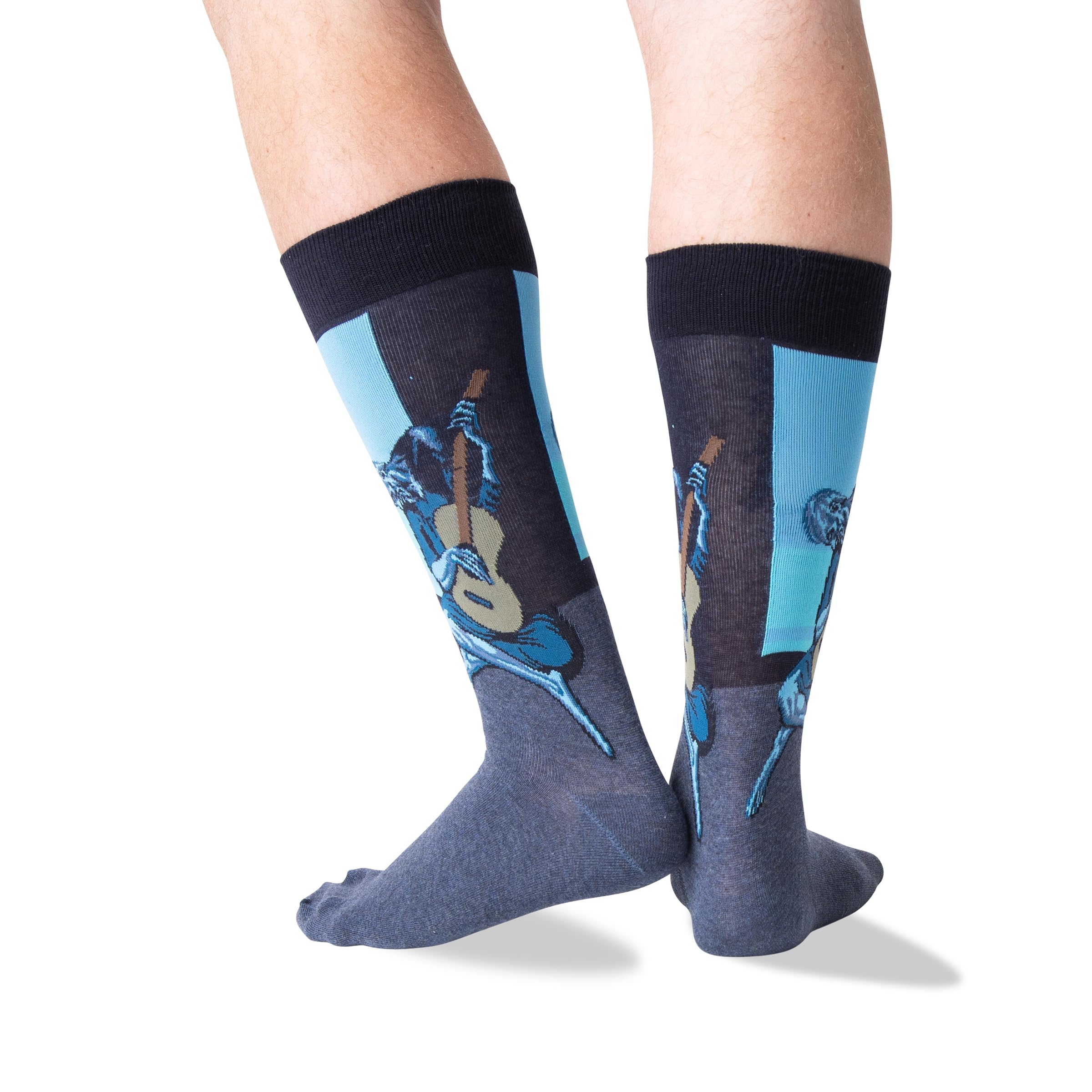 Hot Sox Men's Famous Paintings Crew Socks - 1 Pair Pack - Cool Artistic Novelty Socks for Gifts, Casual Wear & Art Lovers - Perfect for Daily Use, Office & Unique Present Ideas