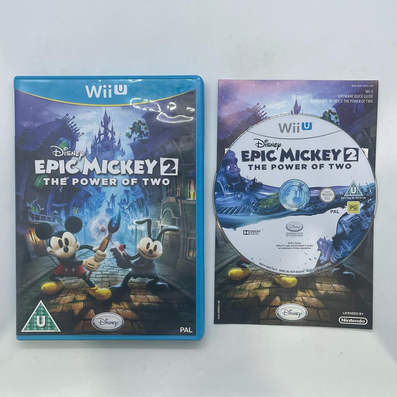 Disney Epic Mickey 2: The Power of Two - Nintendo Wii U Game with Manual (PAL Version) | Family-Friendly Adventure Game for Kids & Disney Fans