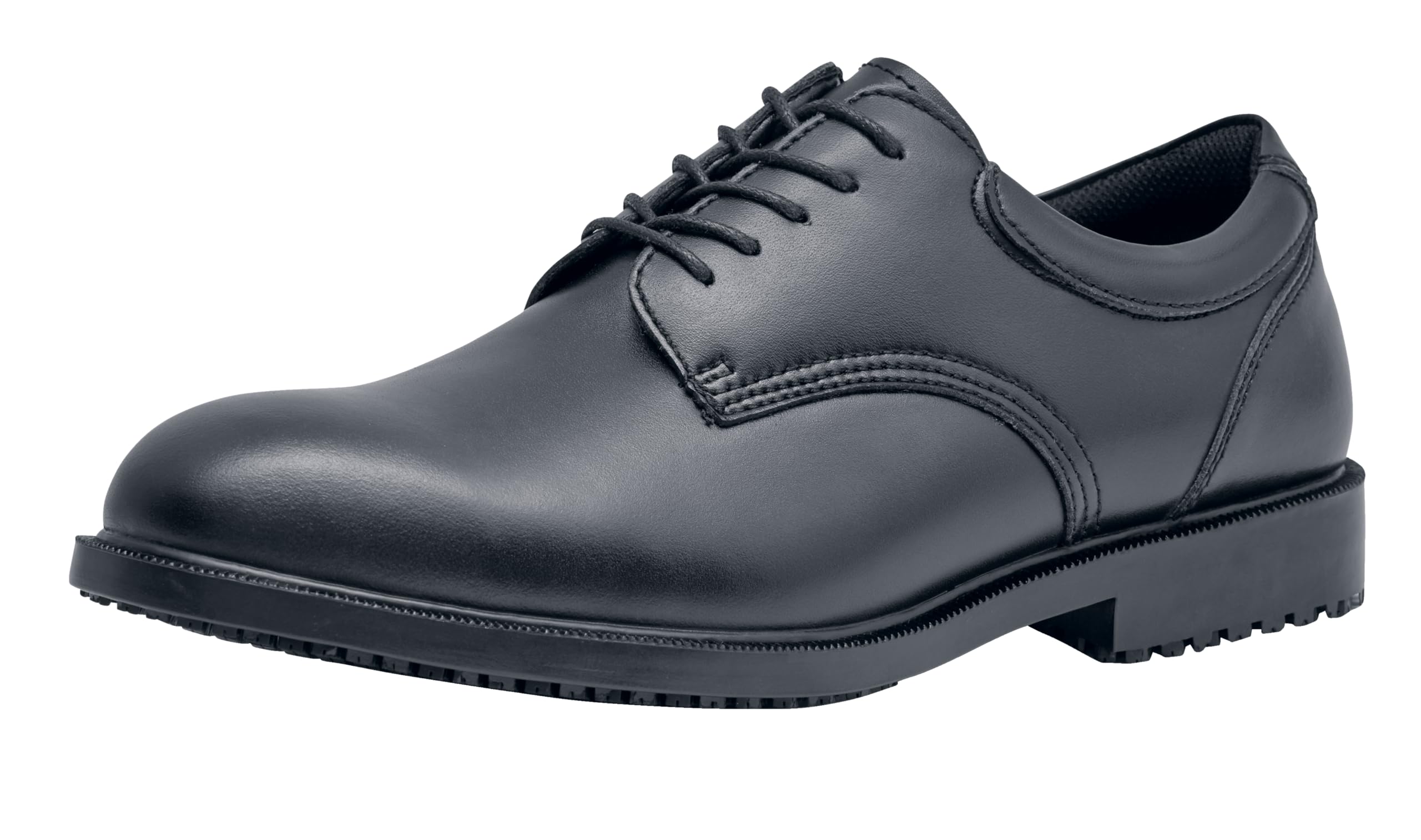 Slip Resistant & Waterproof Men's Dress Oxford Work Shoes for Crews Cambridge - Black Size 12 | Professional Uniform Shoes for Restaurant, Hospitality & Office Workers