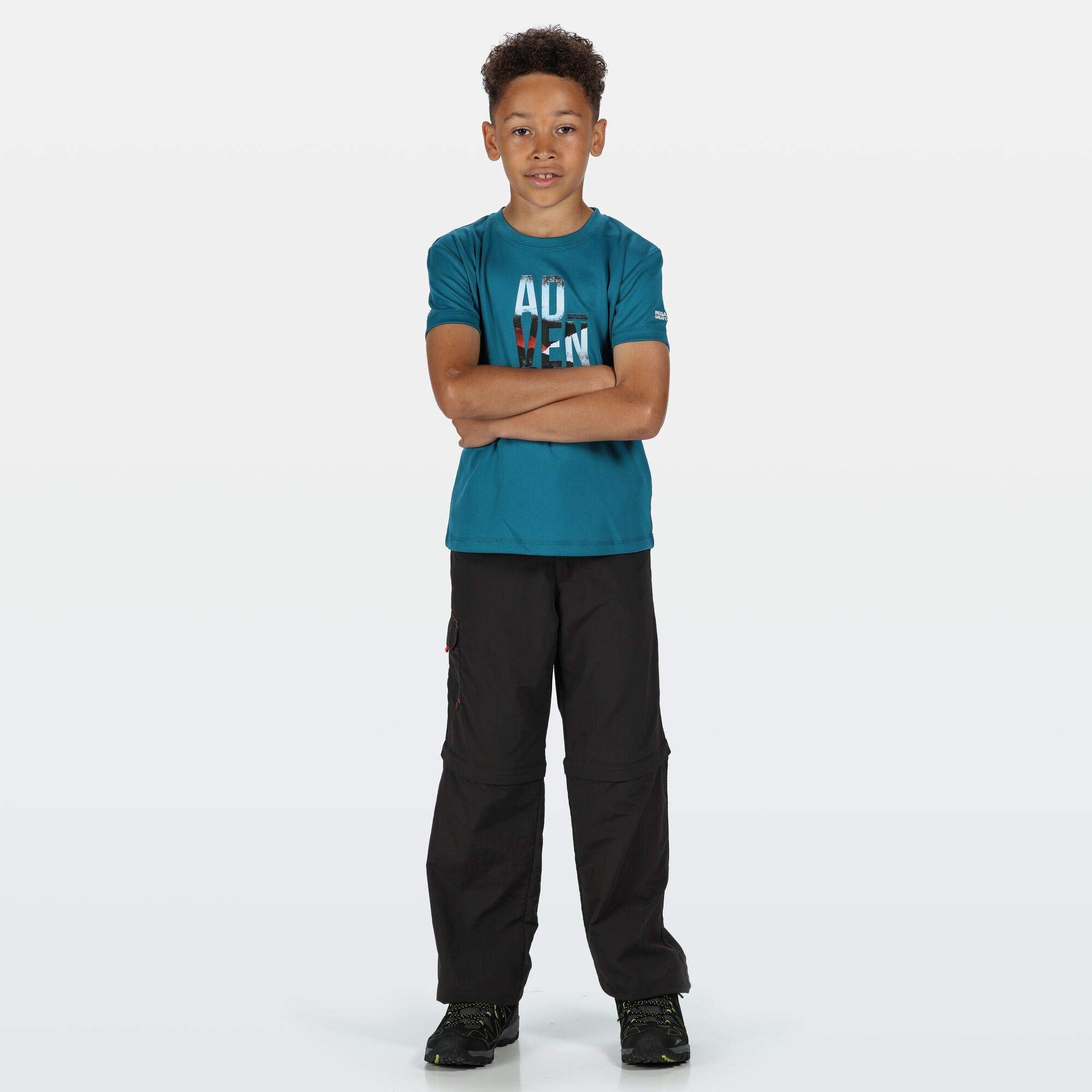 Regatta Kids Sorcer II Zip-Off Convertible Pants - Waterproof Hiking & Outdoor Adventure Pants for Boys & Girls