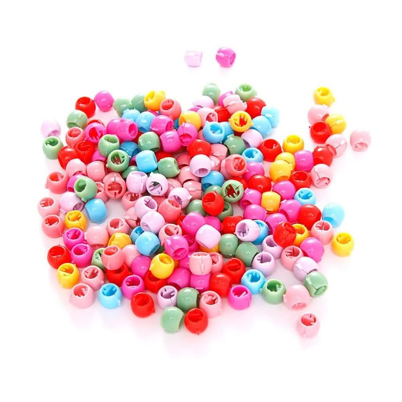LYTIX 20PCS Mini Beads Hair Clips - Colorful Plastic Hair Claw Clips for Women & Girls - Perfect for School, Work, Parties & Everyday Hairstyles