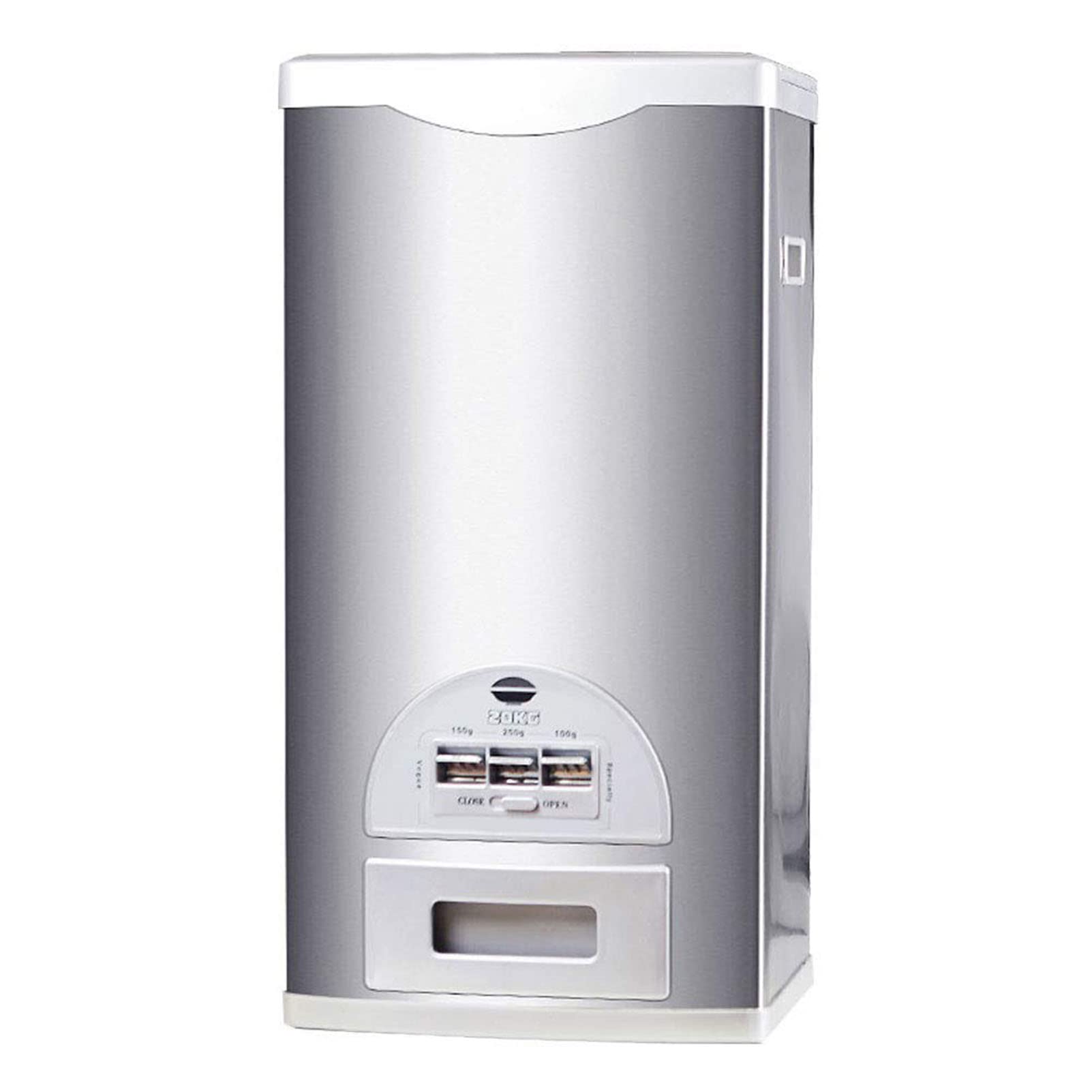 BrightVee Stainless Steel Cereal & Rice Dispenser - 20kg Automatic Measuring Food Storage Container for Beans, Rice, Cereals | Moisture-Proof Kitchen Organizer | Perfect for Pantry, Restaurant & Bulk Food Storage (Gray)