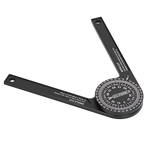 Premium Aluminum Alloy Miter Saw Protractor - Accurate Angle Finder & Woodworking Edge Ruler for DIY Projects, Carpentry, and Home Renovation